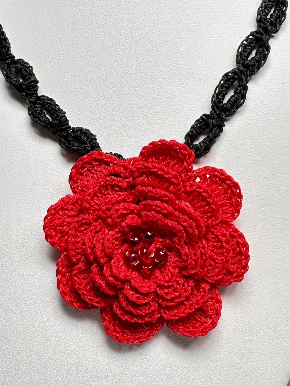 Handmade Crochet Flower Necklace